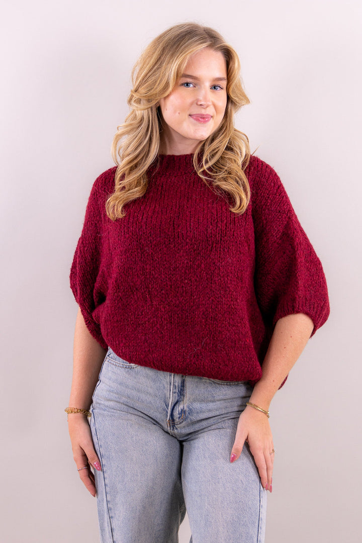 Leah's comfy knit short sleeve