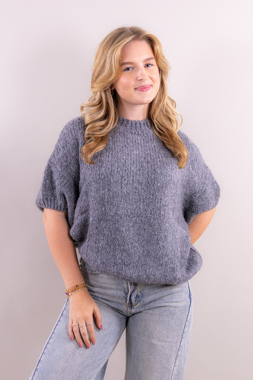 Leah's comfy knit short sleeve