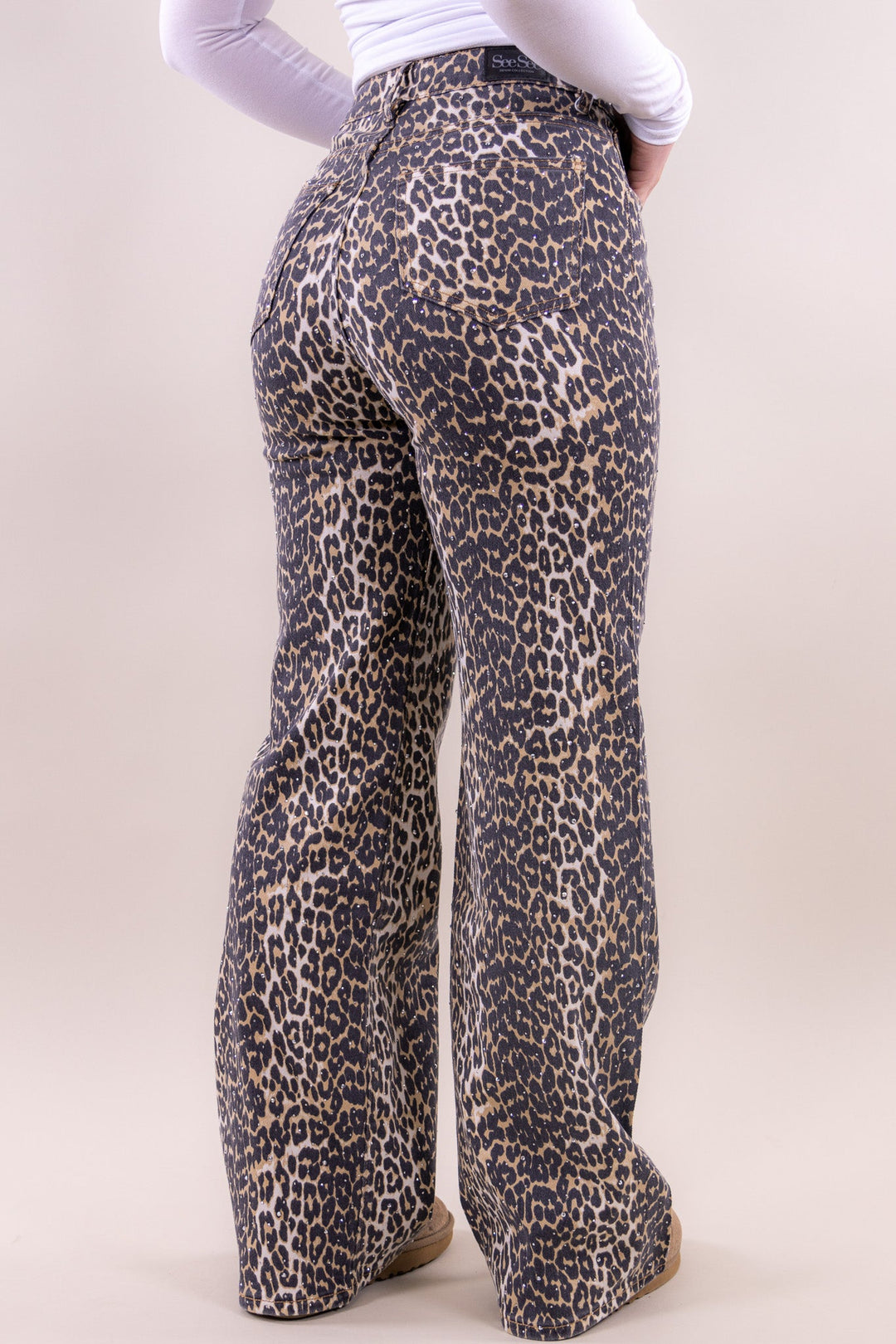 Noom leopard glitter jeans